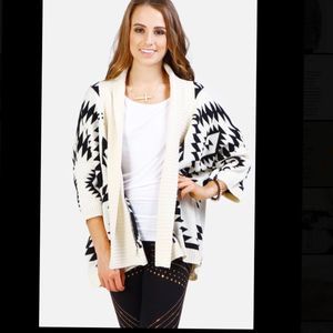 Miss Kelly 1999 Aztec Cardigan Sweater Navajo Tribal Western Boho